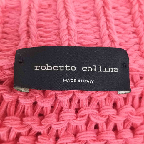 ロベルトコリーナ ROBERTO COLLINA コットンナイロン ショート メッシュカーディガン レディース JPN:S
